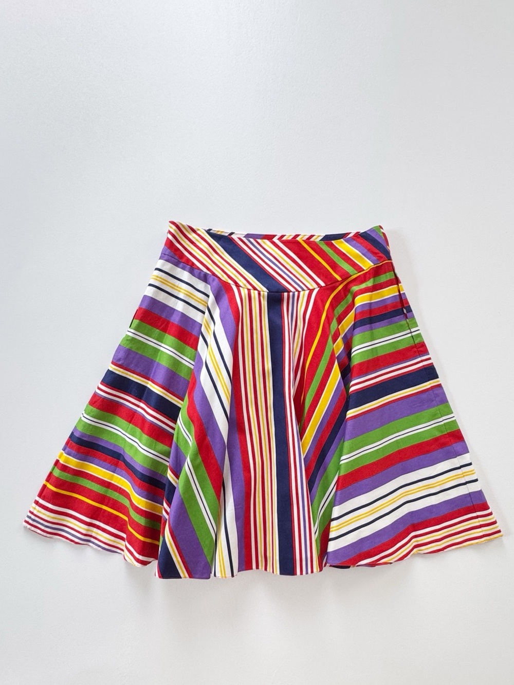 Ralph Lauren Vintage Nassau Stripe Multicolor Cotton Skirt | 2 NWT - Picture 3 of 8